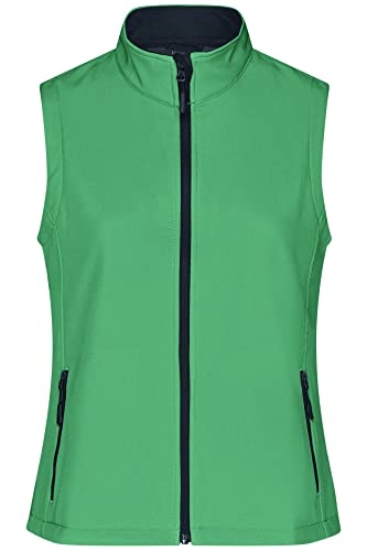 James & Nicholson Damen Softshell Weste - Taillierte Weste aus atmungsaktivem Softshell | Farbe: green/navy | Grösse: M von James & Nicholson