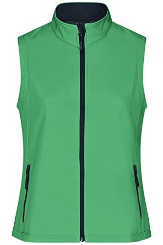 James & Nicholson Damen Softshell Weste - Taillierte Weste aus atmungsaktivem Softshell | Farbe: green/navy | Grösse: XXL von James & Nicholson