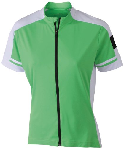 James & Nicholson Damen Sport T-Shirt Radtrikots Bike-T Full Zip grün (green) Large von James & Nicholson