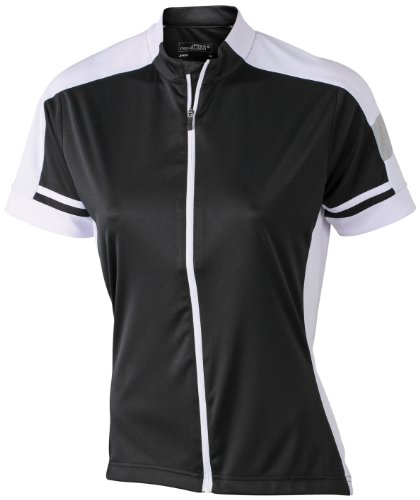 James & Nicholson Damen Sport T-Shirt Radtrikots Bike-T Full Zip schwarz (black) Large von James & Nicholson