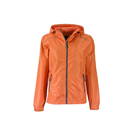 James & Nicholson - Damen Sportliche, Funktionale Outdoorjacke (M, orange/Carbon) von James & Nicholson