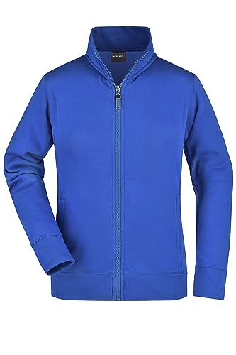 James & Nicholson Damen Sweatjacke - Hochwertige Sweatjacke mit Stehkragen | Farbe: royal | Grösse: XL von James & Nicholson