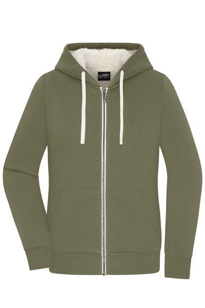 James & Nicholson Damen Sweatjacke mit Sherpa-Futter der Marke James&Nicholson von James & Nicholson