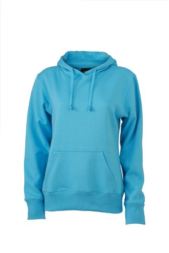 James & Nicholson Damen Sweatshirt Sweatshirt Ladies Hooded Sweat blau (Sky Blue) X-Large von James & Nicholson