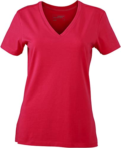 James & Nicholson Damen T-Shirt Ladies Stretch V X-Large Pink von James & Nicholson