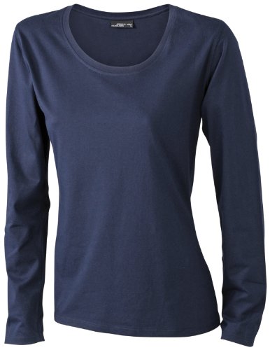 James & Nicholson Damen T-Shirt Langarmshirt Large navy von James & Nicholson