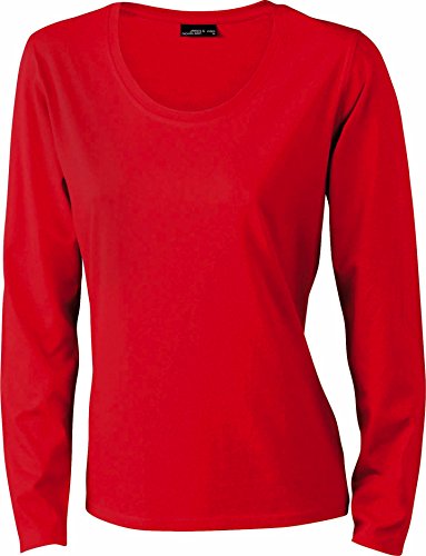 James & Nicholson Damen T-Shirt Langarmshirt Large red von James & Nicholson