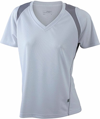 James & Nicholson Damen T-Shirt Running T Large white/silver von James & Nicholson