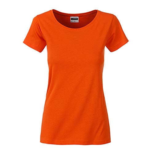 James & Nicholson - Damen T-Shirt in klassischer Form (L, Dark-orange) von James & Nicholson