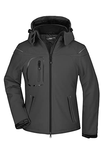 James & Nicholson Damen Winter Softshelljacke - Leicht taillierte Softshell-Funktionsjacke mit TPU Membran | Farbe: black | Grösse: L von James & Nicholson