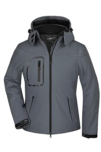 James & Nicholson Damen Winter Softshelljacke - Leicht taillierte Softshell-Funktionsjacke mit TPU Membran | Farbe: carbon | Grösse: L von James & Nicholson