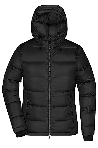 James & Nicholson Damen Winter Steppjacke Sorona® - Modische Winterjacke mit Steppung und atmungsaktiver DuPont™ Sorona® Wattierung | Farbe: black/red | Grösse: XL von James & Nicholson