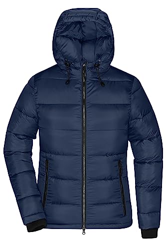 James & Nicholson Damen Winter Steppjacke Sorona® - Modische Winterjacke mit Steppung und atmungsaktiver DuPont™ Sorona® Wattierung | Farbe: navy/electric-blue | Grösse: S von James & Nicholson