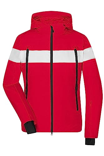 James & Nicholson Damen Wintersport Jacke - Sportliche Winterjacke mit nachhaltiger DuPont™ Sorona® Wattierung | Farbe: light-red/white | Grösse: XXL von James & Nicholson