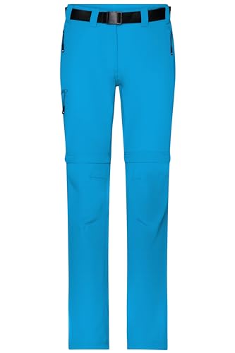 James & Nicholson Damen Zipp-Off Outdoorhose - Funktionelle Wander-und Trekkinghose mit abnehmbaren Beinen | Farbe: bright-blue | Grösse: XS von James & Nicholson