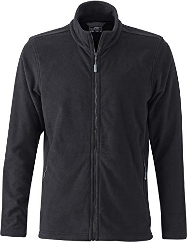 James & Nicholson – Einfache Fleecejacke – mit Reißverschluss – JN766 – Herren Gr. Large, Schwarz von James & Nicholson