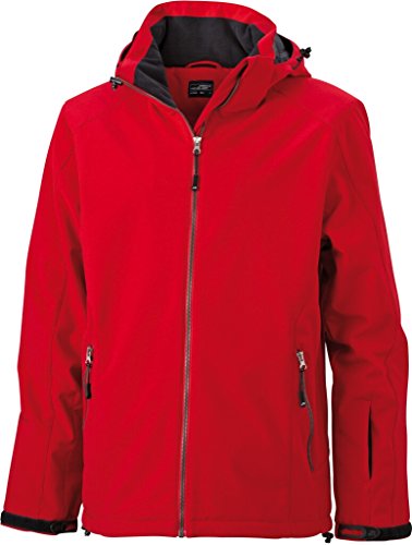 James & Nicholson Elastische, gefütterte Softshelljacke (XXL, red) von James & Nicholson