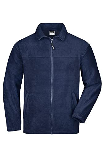 James & Nicholson Fleece Jacke - aus pflegeleichtem Anti-Pilling-Fleece für Damen und Herren | Farbe: navy | Grösse: 3XL von James & Nicholson