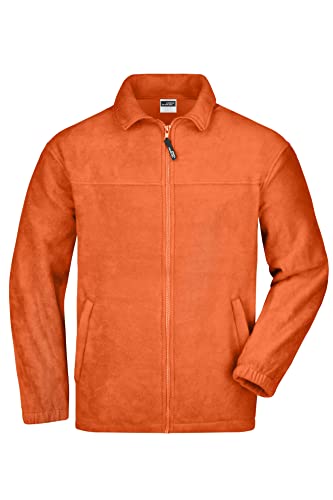 James & Nicholson Fleece Jacke - aus pflegeleichtem Anti-Pilling-Fleece für Damen und Herren | Farbe: orange | Grösse: L von James & Nicholson