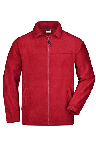 James & Nicholson Fleece Jacke - aus pflegeleichtem Anti-Pilling-Fleece für Damen und Herren | Farbe: red | Grösse: 3XL von James & Nicholson