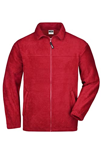 James & Nicholson Fleece Jacke - aus pflegeleichtem Anti-Pilling-Fleece für Damen und Herren | Farbe: red | Grösse: 4XL von James & Nicholson