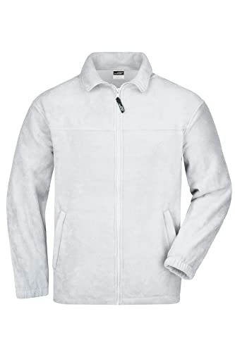 James & Nicholson Fleece Jacke - aus pflegeleichtem Anti-Pilling-Fleece für Damen und Herren | Farbe: white | Grösse: 4XL von James & Nicholson