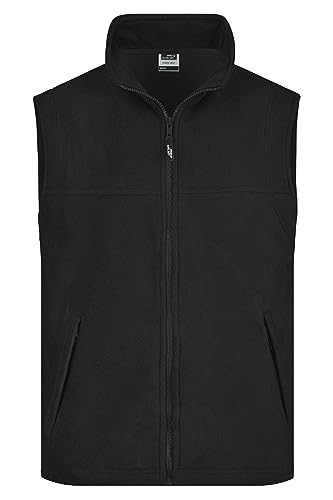 James & Nicholson Fleece Weste - Praktische Weste aus Anti-Pilling-Fleece für Damen und Herren | Farbe: black | Grösse: 3XL von James & Nicholson