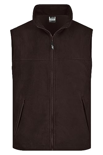 James & Nicholson Fleece Weste - Praktische Weste aus Anti-Pilling-Fleece für Damen und Herren | Farbe: brown | Grösse: XL von James & Nicholson