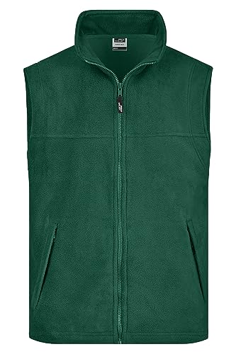 James & Nicholson Fleece Weste - Praktische Weste aus Anti-Pilling-Fleece für Damen und Herren | Farbe: dark-green | Grösse: M von James & Nicholson