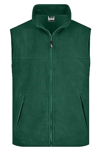 James & Nicholson Fleece Weste - Praktische Weste aus Anti-Pilling-Fleece für Damen und Herren | Farbe: dark-green | Grösse: XL von James & Nicholson