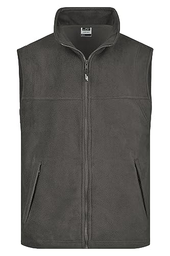 James & Nicholson Fleece Weste - Praktische Weste aus Anti-Pilling-Fleece für Damen und Herren | Farbe: dark-grey | Grösse: 3XL von James & Nicholson