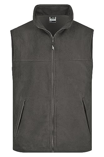 James & Nicholson Fleece Weste - Praktische Weste aus Anti-Pilling-Fleece für Damen und Herren | Farbe: dark-grey | Grösse: S von James & Nicholson