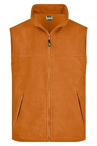 James & Nicholson Fleece Weste - Praktische Weste aus Anti-Pilling-Fleece für Damen und Herren | Farbe: orange | Grösse: 3XL von James & Nicholson