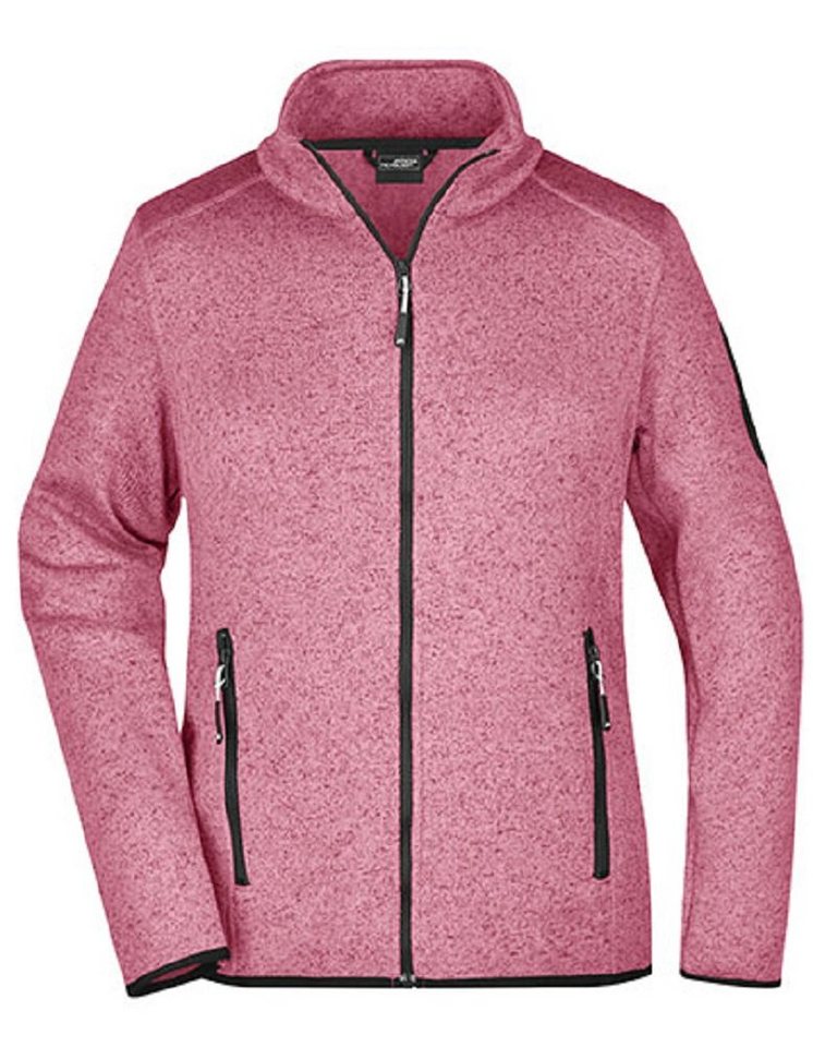 James & Nicholson Fleecejacke Modische Damen Strickfleece Jacke / Fleecejacke ohne Kapuze Innen angeraut von James & Nicholson