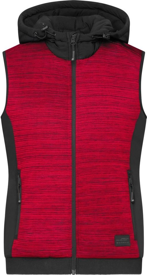 James & Nicholson Fleeceweste Damen Hybrid Strickfleece Gilet von James & Nicholson