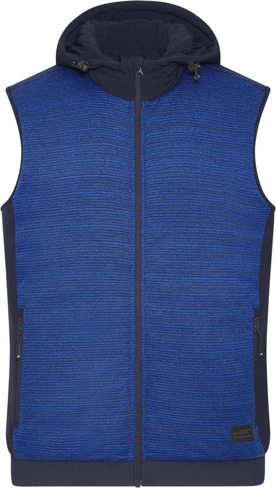 James & Nicholson Fleeceweste Herren Hybrid Strickfleece Gilet von James & Nicholson