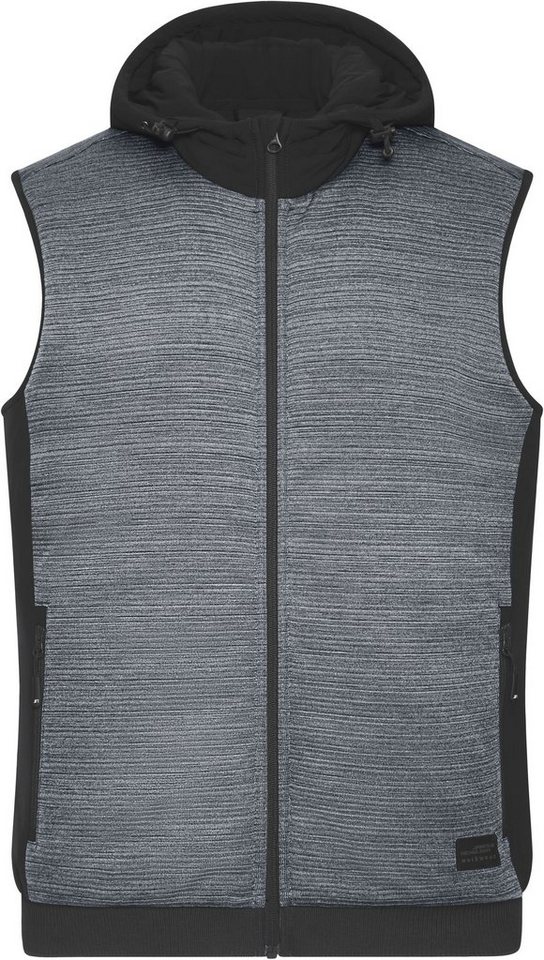 James & Nicholson Fleeceweste Herren Hybrid Strickfleece Gilet von James & Nicholson