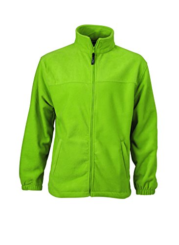 James & Nicholson - Full-Zip-Fleece Jacke 3XL,Lime Green von James & Nicholson