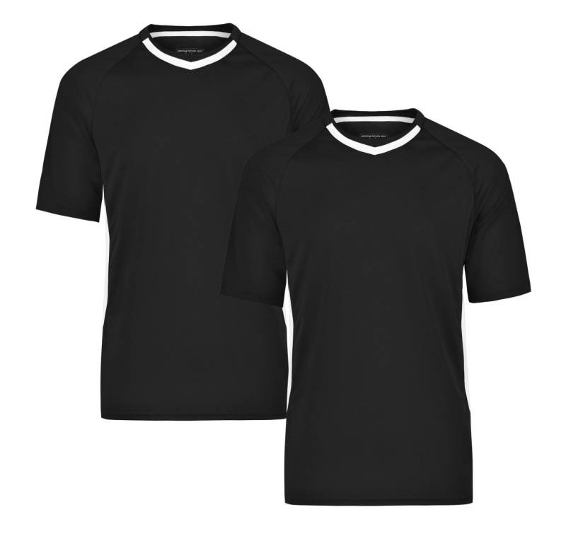 James & Nicholson Funktionsshirt Doppelpack Team-T Herren Funktions Team T-Shirt JN337 (Spar-Set, 2er-Pack) Atmungsaktiv, feuchtigkeitsregulierend und schnell trocknend von James & Nicholson