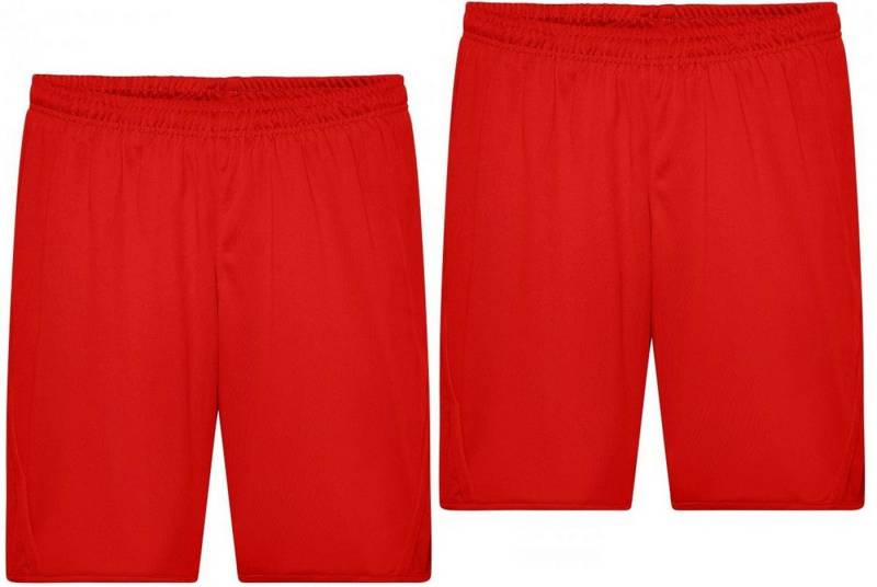 James & Nicholson Funktionsshorts Doppelpack Funktionelle Herren Teamshorts mit Innenslip JN381 (Doppelpack, 2er-Pack) Atmungsaktiv, feuchtigkeitsregulierend und schnell trocknend von James & Nicholson
