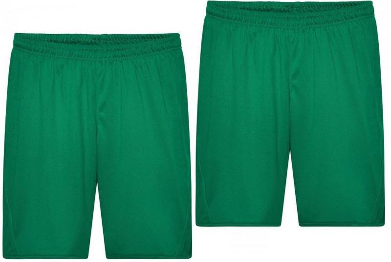 James & Nicholson Funktionsshorts Doppelpack Funktionelle Herren Teamshorts mit Innenslip JN381 (Doppelpack, 2er-Pack) Atmungsaktiv, feuchtigkeitsregulierend und schnell trocknend von James & Nicholson
