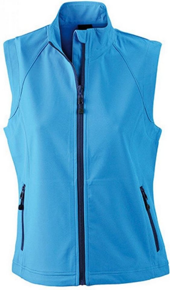 James & Nicholson Funktionsweste Damen Softshell Vest / Wind- und wasserdicht von James & Nicholson