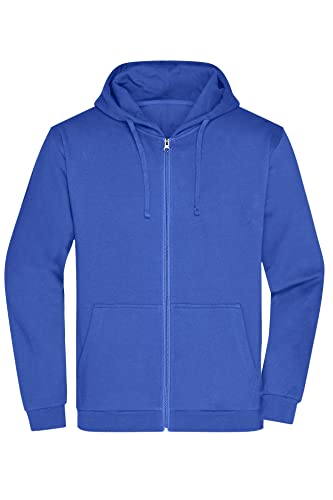 James & Nicholson Herren Basic Kapuzen-Sweatjacke - Klassische Sweatjacke mit Kapuze und Kordelzug | Farbe: royal | Grösse: 3XL von James & Nicholson