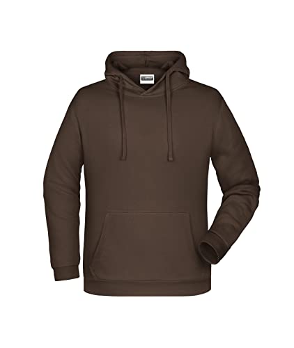 James & Nicholson Herren Basic Kapuzensweat - Klassischer Hoody mit Kängurutasche | Farbe: Brown | Grösse: L von James & Nicholson