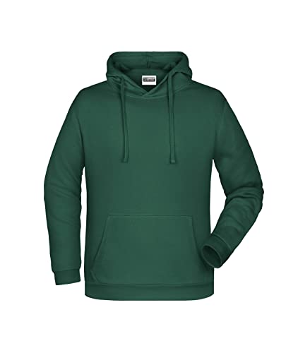 James & Nicholson Herren Basic Kapuzensweat - Klassischer Hoody mit Kängurutasche | Farbe: Dark-Green | Grösse: 5XL von James & Nicholson