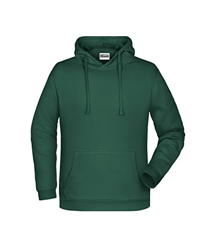 James & Nicholson Herren Basic Kapuzensweat - Klassischer Hoody mit Kängurutasche | Farbe: dark-green | Grösse: M von James & Nicholson