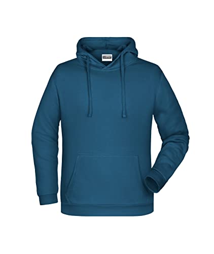 James & Nicholson Herren Basic Kapuzensweat - Klassischer Hoody mit Kängurutasche | Farbe: petrol | Grösse: XL von James & Nicholson