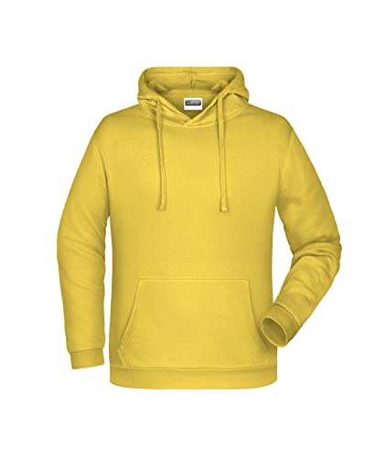 James & Nicholson Herren Basic Kapuzensweat - Klassischer Hoody mit Kängurutasche | Farbe: Yellow | Grösse: 3XL von James & Nicholson