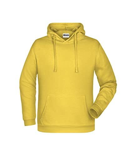 James & Nicholson Herren Basic Kapuzensweat - Klassischer Hoody mit Kängurutasche | Farbe: yellow | Grösse: XXL von James & Nicholson