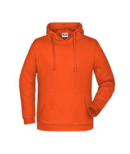 James & Nicholson Herren Basic Kapuzensweat - Klassischer Hoody mit Kängurutasche | Farbe: orange | Grösse: L von James & Nicholson